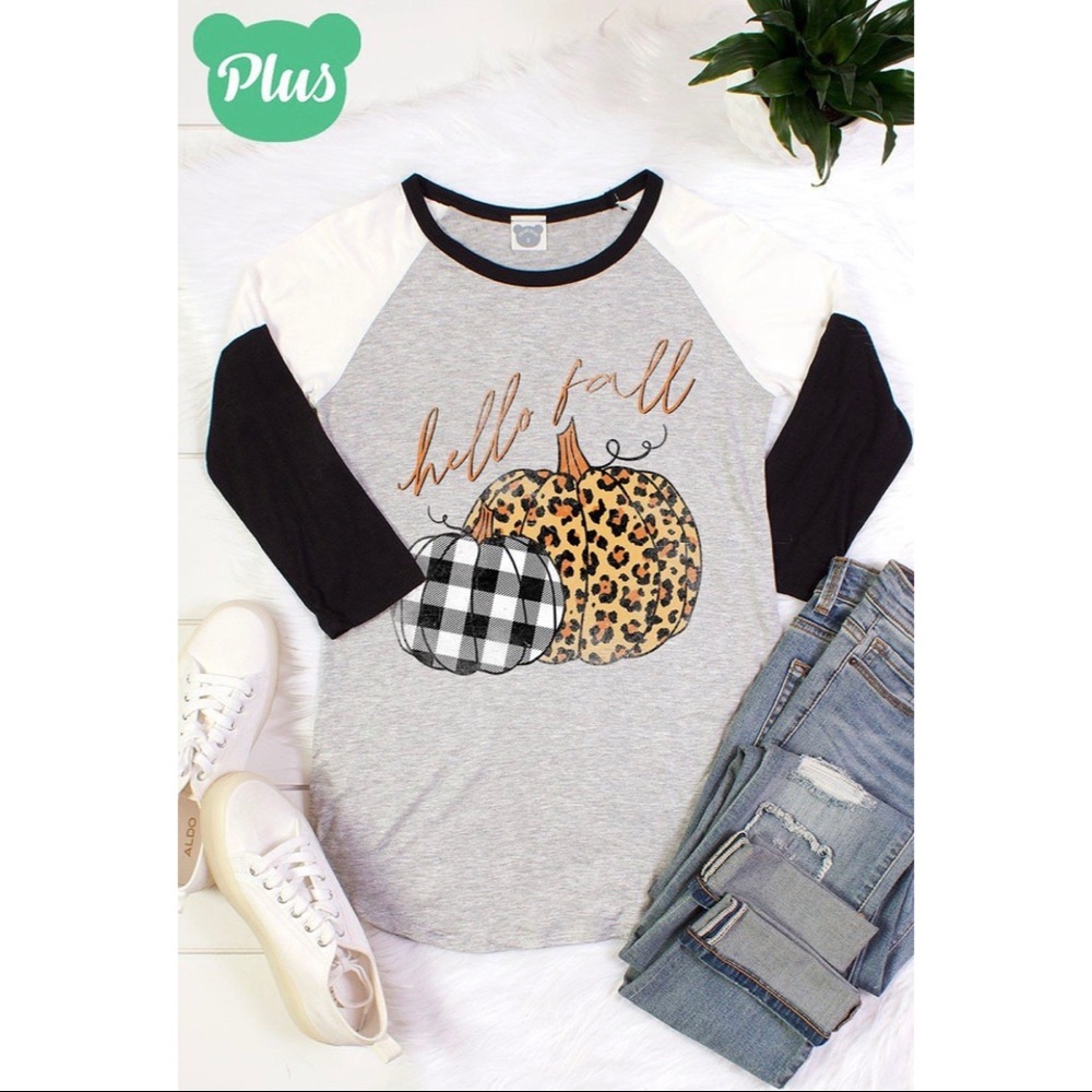 ππ HELLO FALL PLUS+ TOP π - Picture 1 of 2